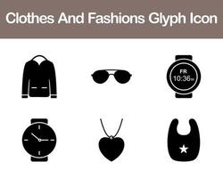 Clothes And Fashions Vector Icon Set