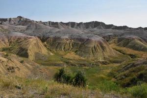 Distinguishable Yellow Mounds Found in the Badlands photo