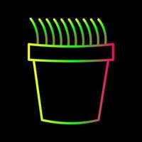 Grass Pot Vector Icon