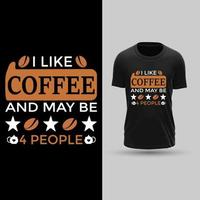 Typography coffee black vector t shirt design