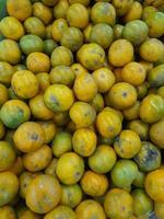 fresh oranges collected and put in one place for sale photo