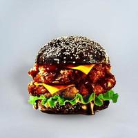 colorful black hamburger photo