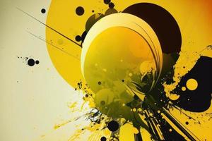 Abstract yellow tone liquid fluid effect background. photo