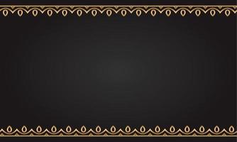 Decorative frame Elegant for design in Islamic style, place for text. golden border and brown background. vector