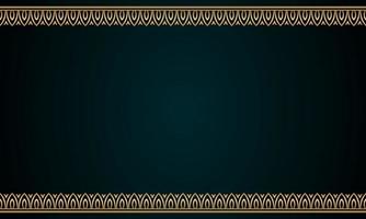 Decorative frame Elegant for design in Islamic style, place for text. golden border and green background. vector