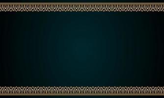 Decorative frame Elegant for design in Islamic style, place for text. golden border and green background. vector