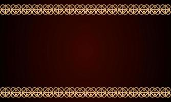 Decorative frame Elegant for design in Islamic style, place for text. golden border and red background. vector