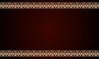 decorativo marco elegante para diseño en islámico estilo, sitio para texto. dorado frontera y rojo antecedentes. vector