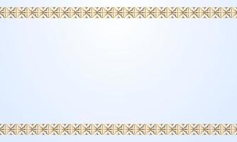 Decorative frame Elegant for design in Islamic style, place for text. golden border and blue white background. vector