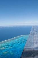 polinesio aéreo paisaje desde avión cristal agua Coco isla foto