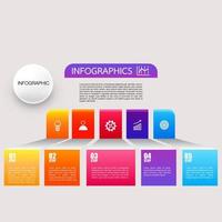 Steps infographic for business presentation vector