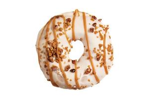 5207 Donut with white glaze isolated on a transparent background photo