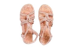 6317 Beige sandals isolated on a transparent background photo