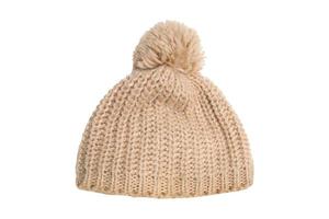5086 Beige snow hat isolated on a transparent background photo