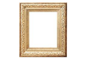 5638 Gold frame mockup isolated on a transparent background photo