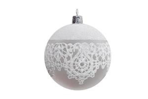 7044 White christmas ball isolated on a transparent background photo