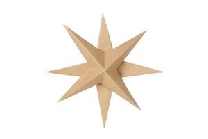 6697 Beige christmas star isolated on a transparent background photo