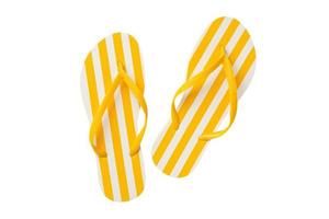 6277 Yellow flip flops isolated on a transparent background