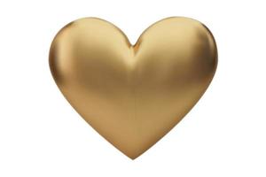 4939 Golden heart decoration isolated on a transparent background photo