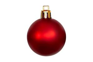 5132 Red christmas ball decoration isolated on a transparent background photo