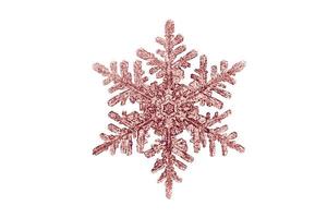 7086 Pink snowflake isolated on a transparent background photo