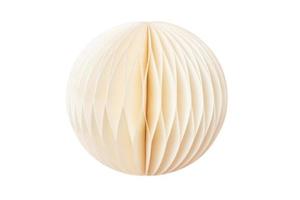 6513 Beige paper ball decor isolated on a transparent background photo