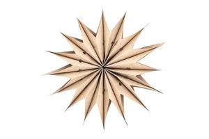 6698 Beige christmas star isolated on a transparent background photo