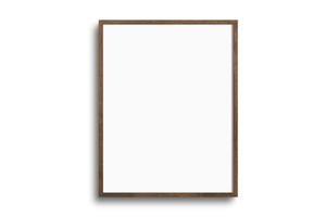 128 Brown portrait picture frame mockup isolated on a transparent background photo