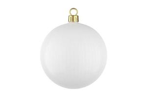 6964 White christmas ball isolated on a transparent background photo