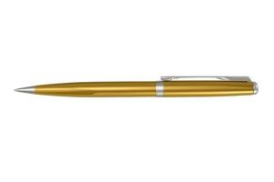 6631 Gold ballpoint pen isolated on a transparent background photo