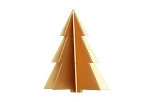 4865 Golden christmas tree decoration isolated on a transparent background photo