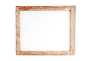 4001 Brown wooden frame mockup isolated on a transparent background photo