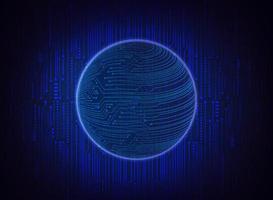 Modern Holographic Globe on Technology Background vector