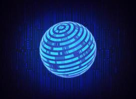 Modern Holographic Globe on Technology Background vector