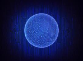 Modern Holographic Globe on Technology Background vector