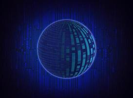 Modern Holographic Globe on Technology Background vector