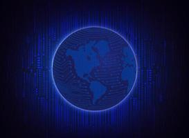Modern Holographic Globe on Technology Background vector