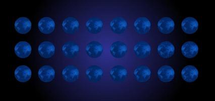 Modern Holographic Globe Set vector