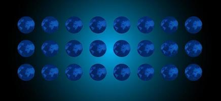 Modern Holographic Globe Set vector