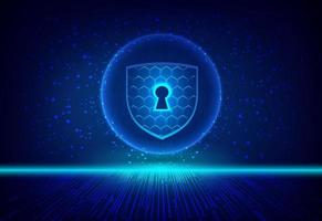 Modern Cybersecurity Technology Background with padlock vector