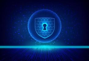 Modern Cybersecurity Technology Background with padlock vector