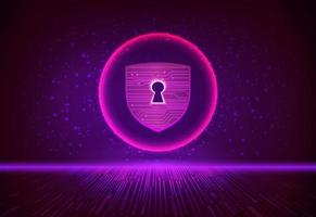 Modern Cybersecurity Technology Background with padlock vector