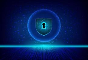 Modern Cybersecurity Technology Background with padlock vector