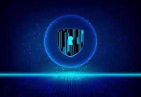 Modern Cybersecurity Technology Background with padlock vector