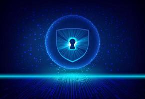 Modern Cybersecurity Technology Background with padlock vector