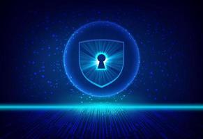 Modern Cybersecurity Technology Background with padlock vector