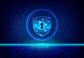 Modern Cybersecurity Technology Background with padlock vector