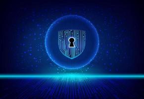 Modern Cybersecurity Technology Background with padlock vector