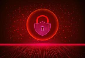 Modern Cybersecurity Technology Background with padlock vector