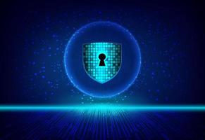 Modern Cybersecurity Technology Background with padlock vector